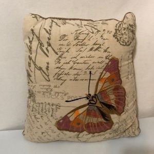 Decorative throw pillow w/ gold trim